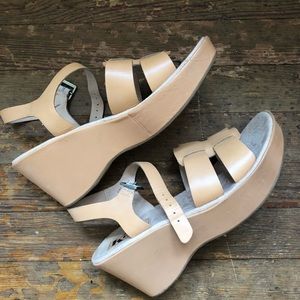 Kork-ease tan platform sandals